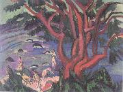 Ernst Ludwig Kirchner Roter Baum am Strand oil painting artist